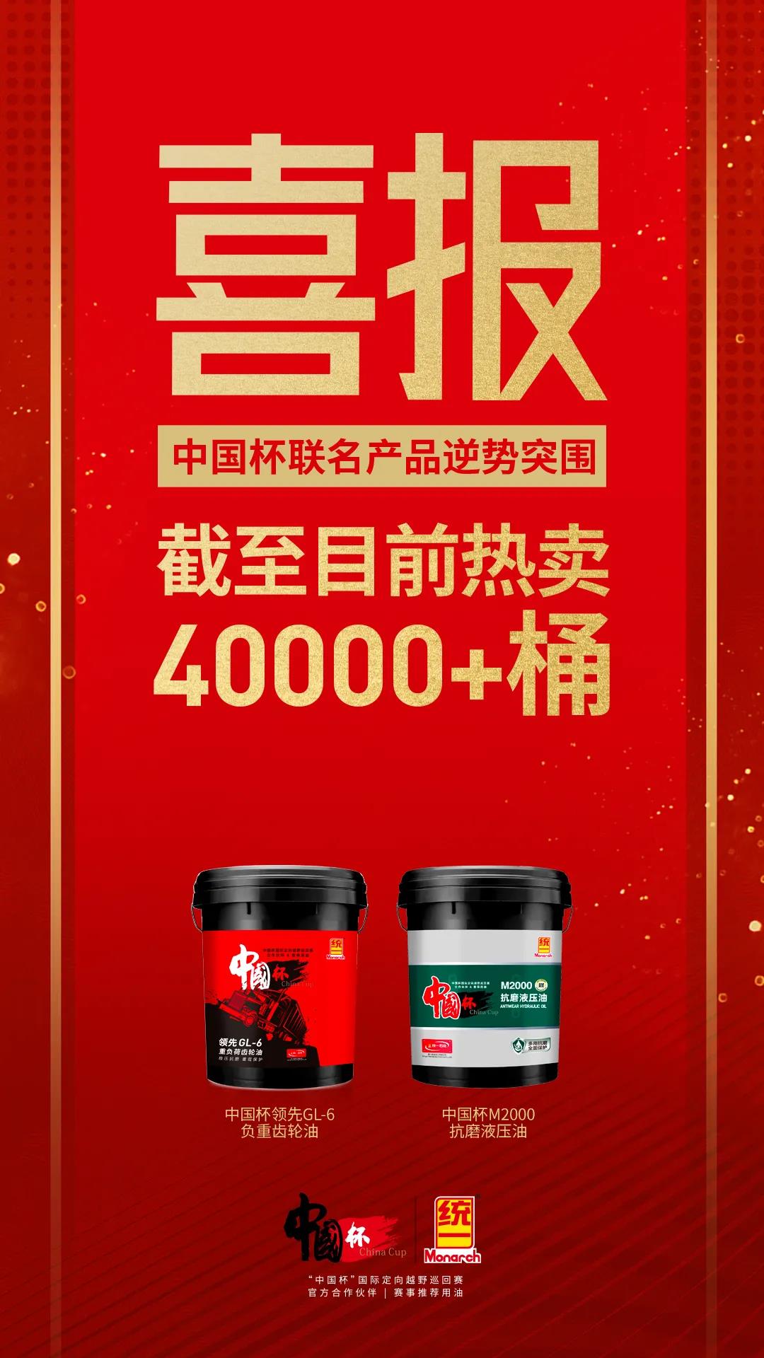 中国杯联名产品逆势突围！热卖40000+桶！