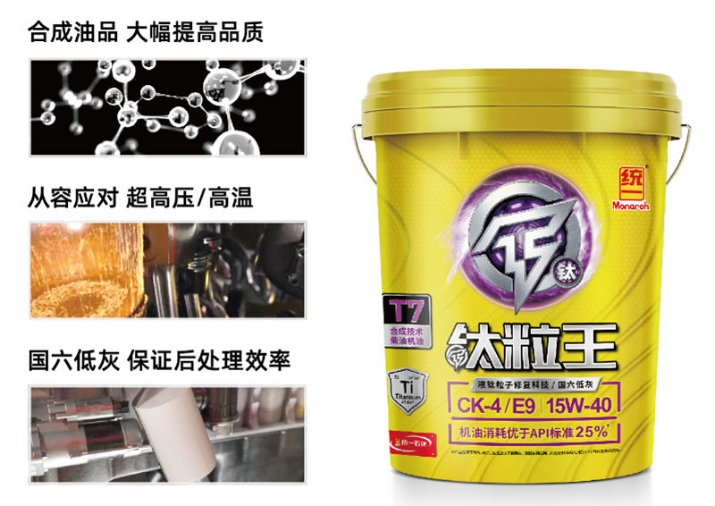 统一钛粒王T7 CK-4 有效减碳15.72%，环保新选择