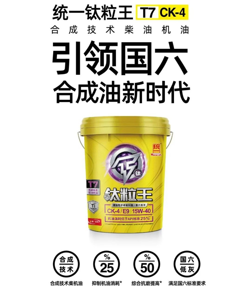 统一润滑油之钛粒王CK-4为商用车队提供减碳润滑，实现降本增效