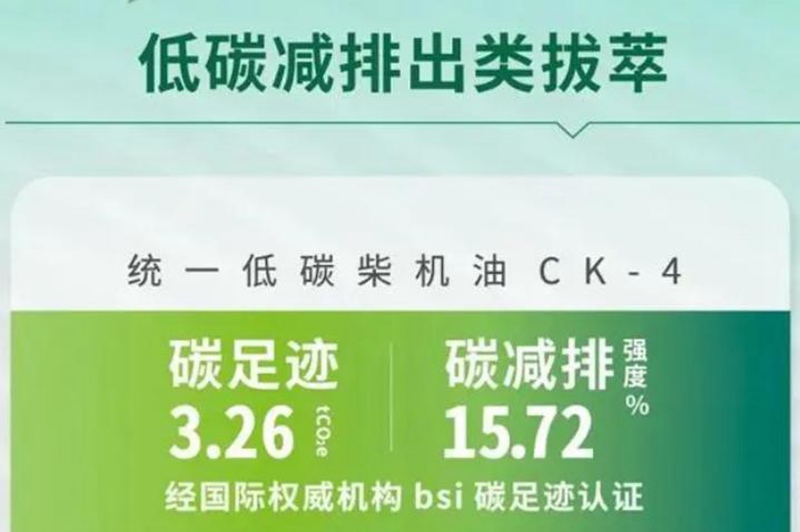 统一CK-4低碳柴机油，加强环境保护促进低碳发展