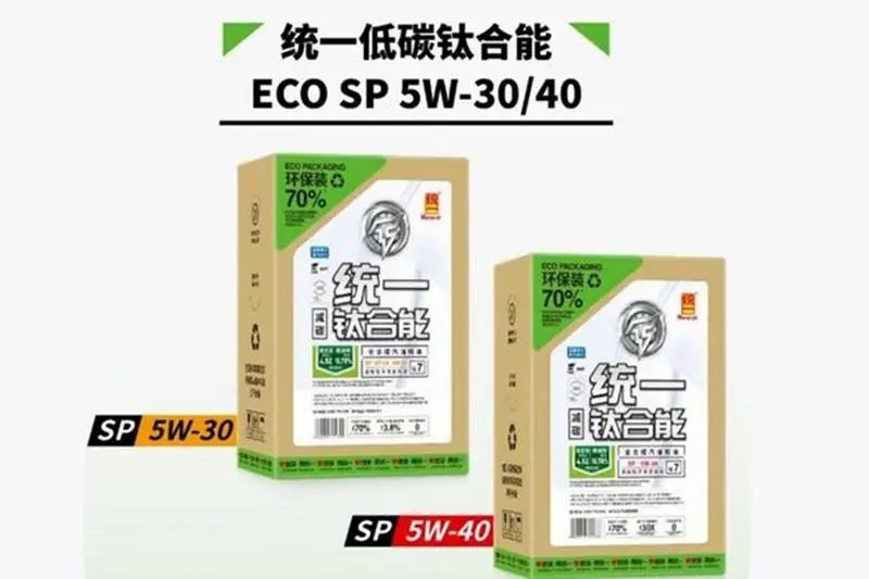 统一润滑油之钛合能减碳机油（ECO），满足国六B阶段排放